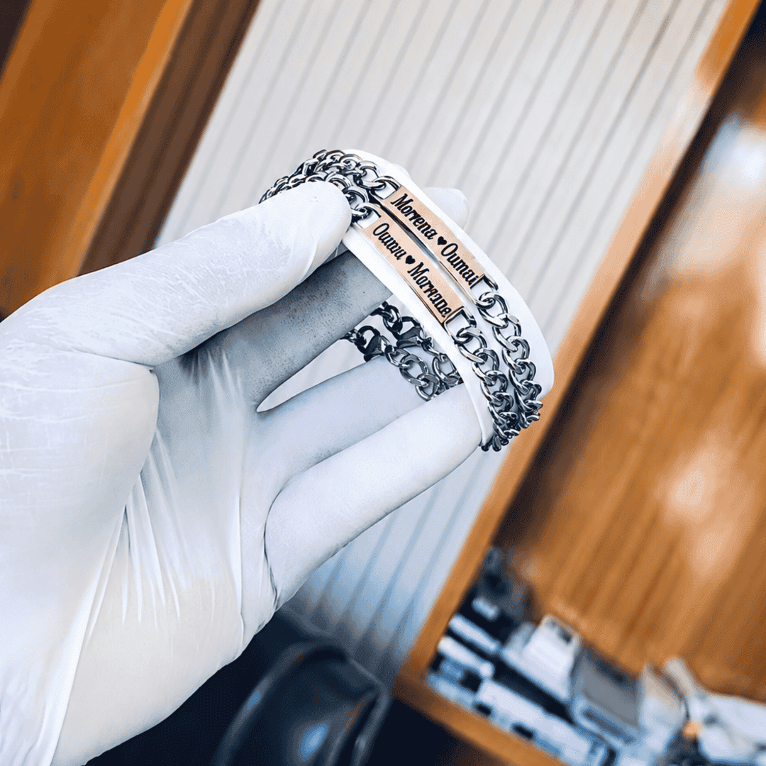 BONDA SHOP Bracelet Personnalisé pour Couple 🔗❤️